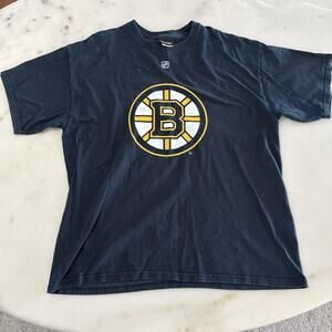 Reebok Men’s Large Boston Bruins NHL Black T-Shirt 100% Cotton